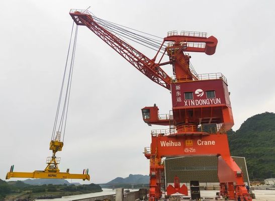 Art der Verbindungs-vier beweglicher Hafen Portal-Jib Crane 10t - Boom 25t 45m
