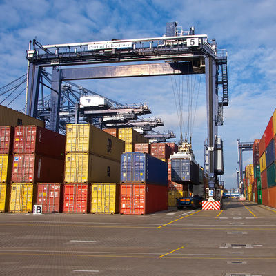 Behälter-Gummiportalkran 20t 35t 40t RTG ermüdeter Schienen